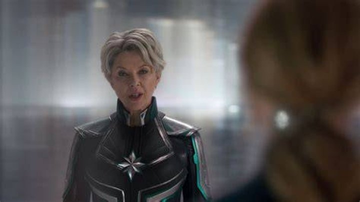 Annette Benning as the Supreme Intelligence in the guise of Mar-Vell in Captain Marvel
