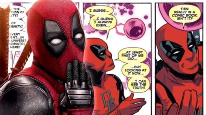 Deadpool coves his mouth in awe in a screenshot from Deadpool 2/Dogpool first-look image from Deadpool 3