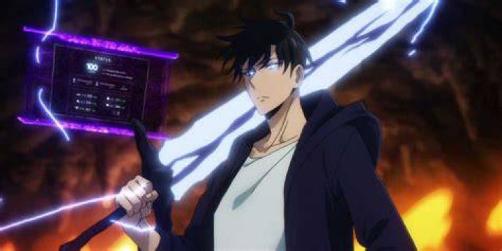 Sung Jin-woo punching the game in 'Solo leveling' anime episode 1